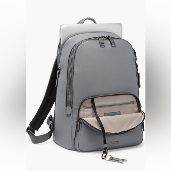 NWT TUMI VOYAGEUR HANNAH BACKPACK PEARL GREY - Picture 6 of 14